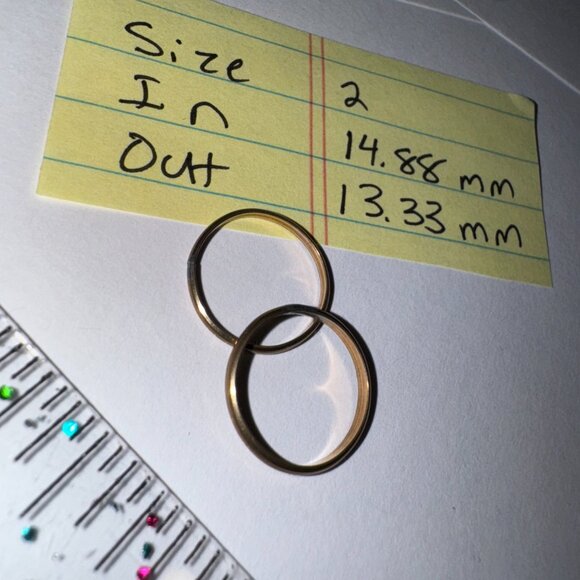 **Host Pick** 1.33mm Gold Filled Plain Band Ring, Size 2 ** Host Pick** - Picture 3 of 12